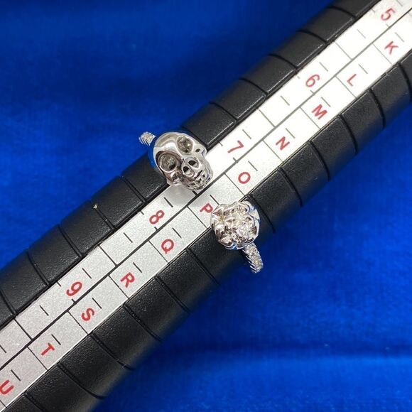 💛 925 Spooky Skull CZ Ring - Picture 4 of 4